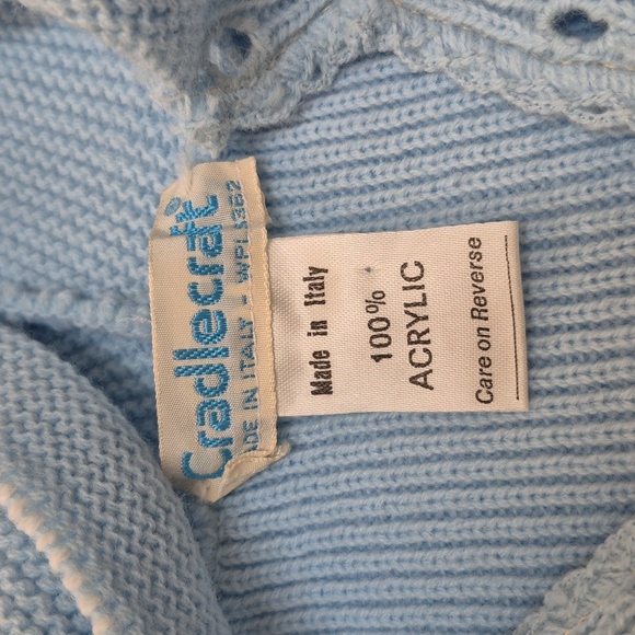 Vintage Italy Cradlecraft Knit Bunting Baby Sleep Gown Swaddle 1970's - Picture 2 of 6